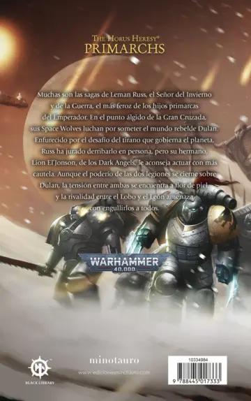 Contraportada Primarchs nº 02 Leman Russ: el Gran Lobo