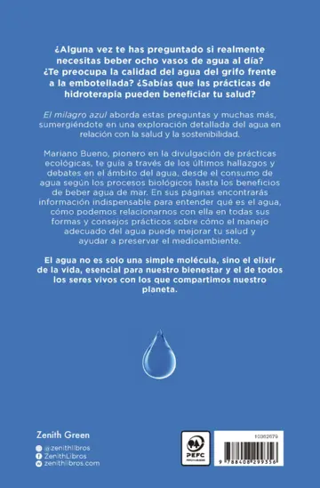 Contraportada El milagro azul