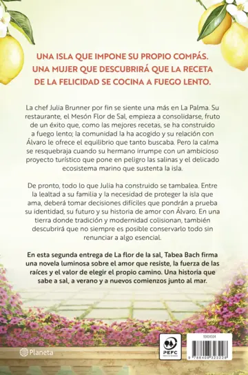 Contraportada La flor de la sal. Un éxito a fuego lento