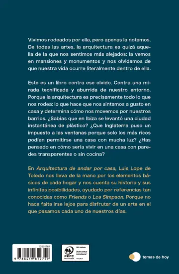 Contraportada Arquitectura de andar por casa (edición especial)