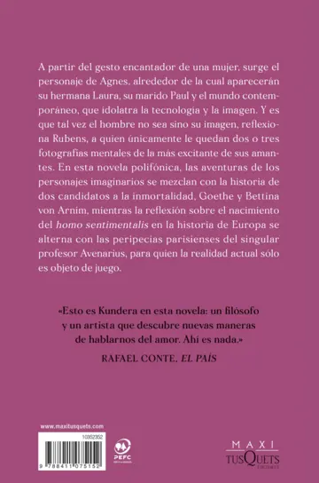 Contraportada La inmortalidad