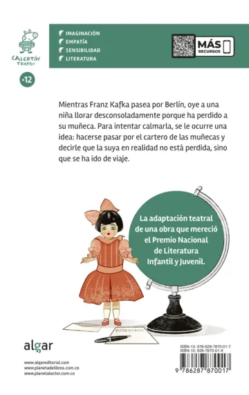 Contraportada Kafka y la muñeca viajera